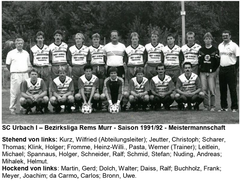 Saison 1991/92 SCU I