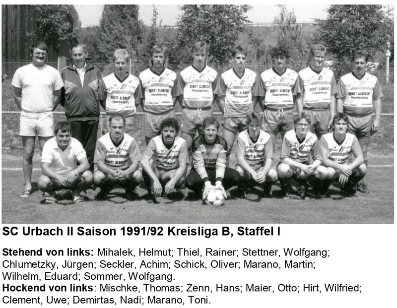 Saison 1991/92 SCU II